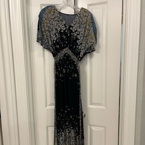 Flower pattern maxi dress